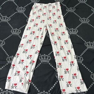 I Love NY Print Pajama Pants